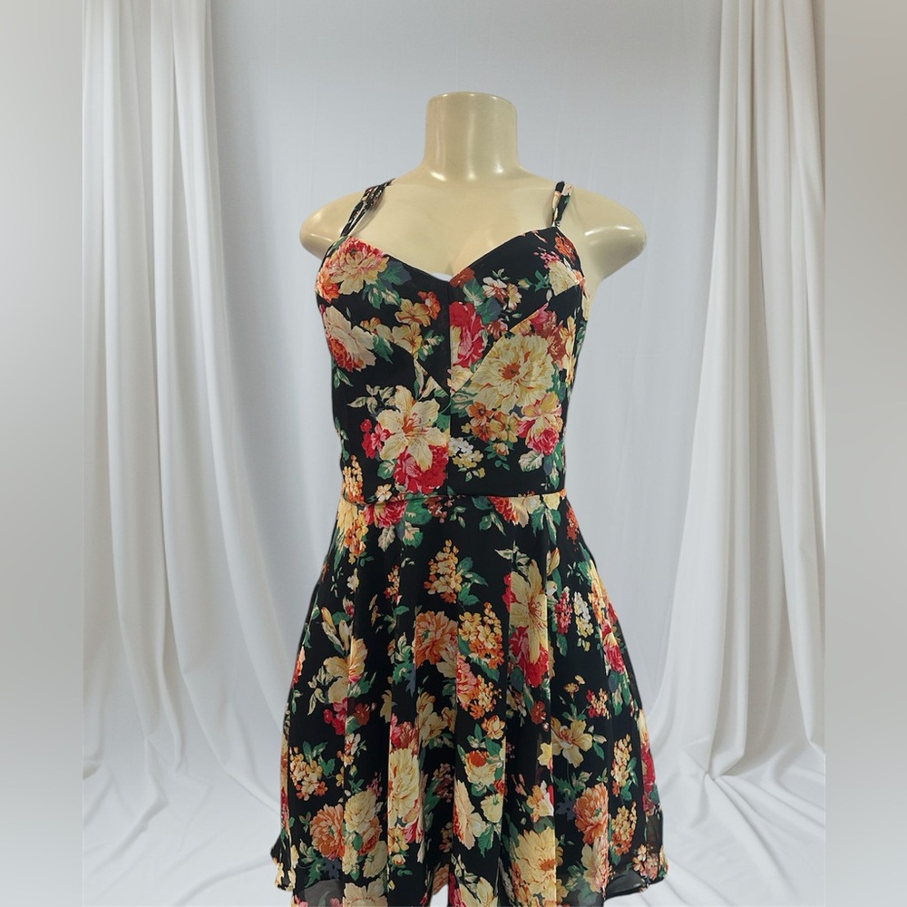 Floral Black Dress